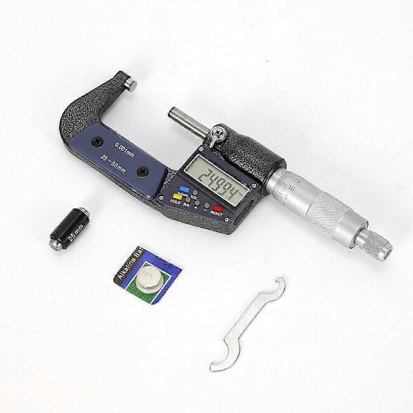 Digital utvendig mikrometer Mikrometer Digitalt mikrometer 25-50 mm / 0,001 mm Multifunksjonelle mikrometermåleverktøy