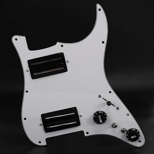 Dubbelspolad Elektrisk Gitarr Pickguard Pickup Laddad Förtrådad Scratch Plate 3-Segment Switch Passande