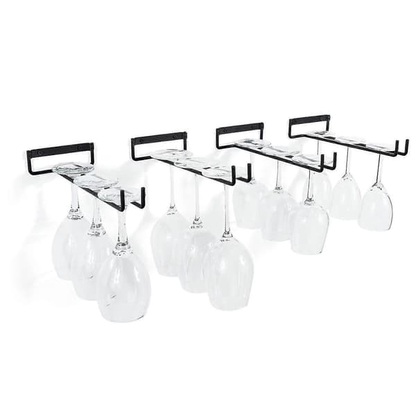 Hængende Glas Rack - Vinglas Rack Med 5 Skinner Til 13-18 Glas, 30cm*5cm*2cm