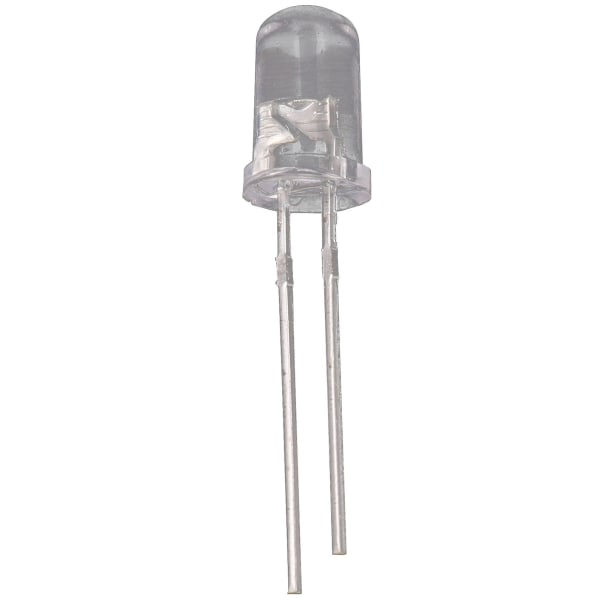 Chanzon 100 stk 5 mm hvite LED-diodelys (Klar runde gjennomsiktige DC 3V 20mA) Høy intensitet Super Bright belysning Pære Lamper Elektronikkkomponenter