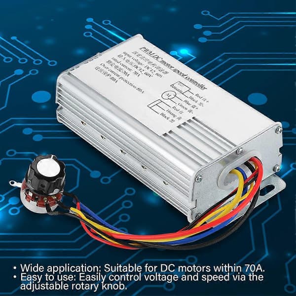DC 12V?60V 70A PWM Motorhastighetskontroller Justerbar Drivkontroll Regulator