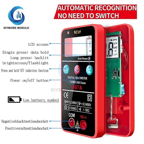 ANENG 007A Intelligent digital multimeter auto range AC DC digital multimeter tester Ohm kapacitans Hz spændingsmåler Begynder