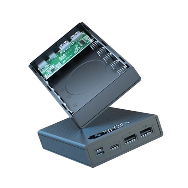 Gör-det-själv 5x18650 Power Bank case Avtagbar Bärbar Batteriladdning Förvaringslåda Shell Cx5 Med LED-ljus