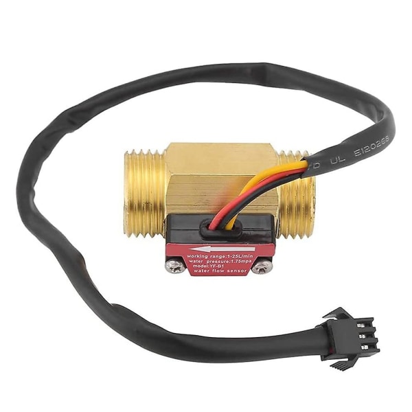 1 stk. -b1 Turbine Vandstrømssensor G1 / 2 Tommer Elektromagnetisk Messing Inline Hall Switch Han