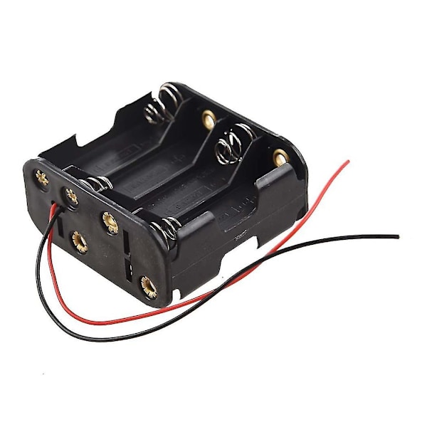8 stk. AA Battericeller (12V) Klips Holder Boks Sort