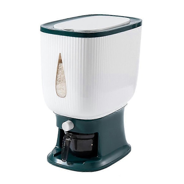 Automatisk risdispenser 10 kg med skylleskål - Smart risopbevaringsspand til husholdninger
