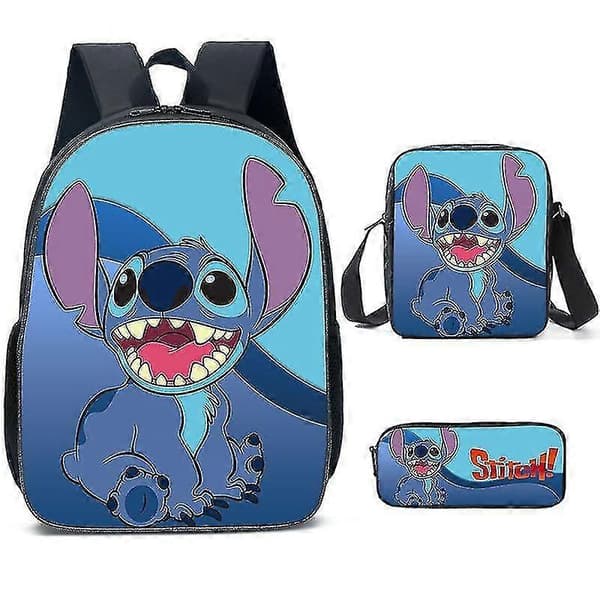 Stitch Skoletaske Rygsæk i Tre Dele Style 22