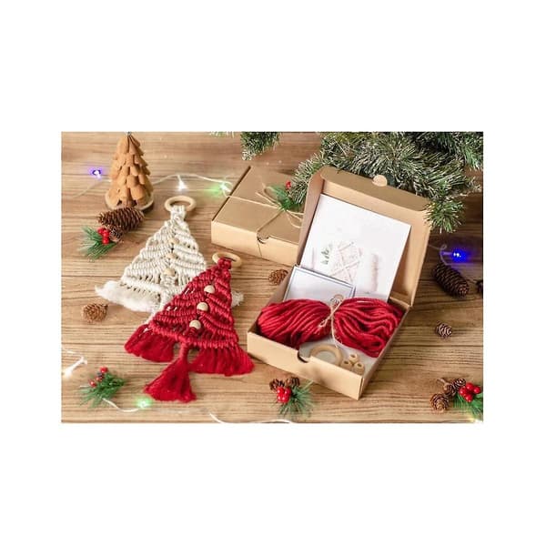 3 stk DIY Tre Macrame Kit, Macrame Vevd Tre DIY Kit, Vevd Macrame Trær DIY Veggdekor, Macra