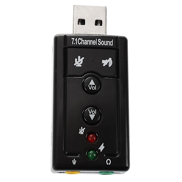 7.1 Kanavainen USB Ulkoinen Äänikortti Äänensovitin