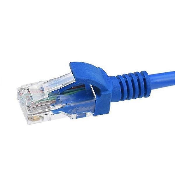 2m Langt Praktisk Ledningskabel Internetnetværk Til Pc Modem Router (blå)