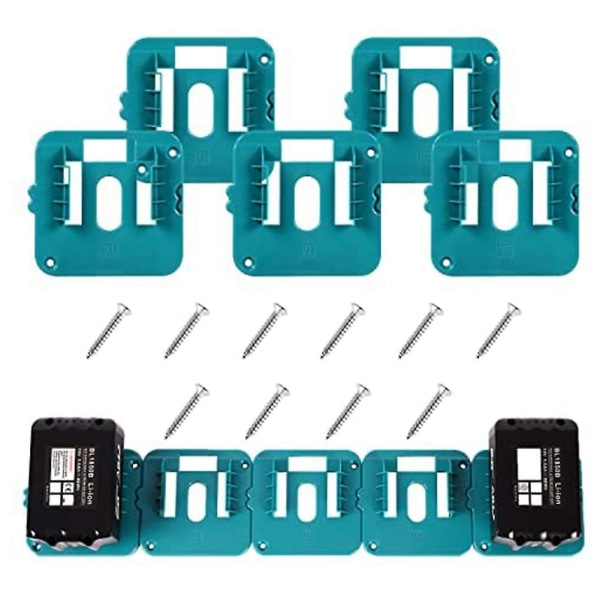 5 Pack Battery Holder Battery Mount For 18v Battery Dock Holder Fit For Bl1860 Bl1850 Bl1840 Bl1830