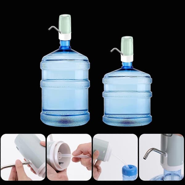 Vattenflaskpump Portabel USB-laddning Elektrisk vattendispenser för 3-5 gallon dricksvattenpump lila