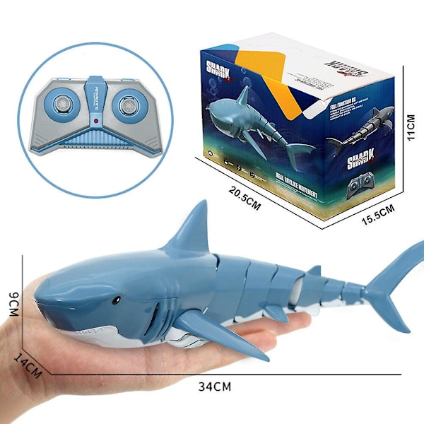 RC Shark 2.4G Elektrisk Simulering Vanntett Fisk 20 Minutter Lang Batterilevetid Sommer Vann Svømming Småbarn Leker