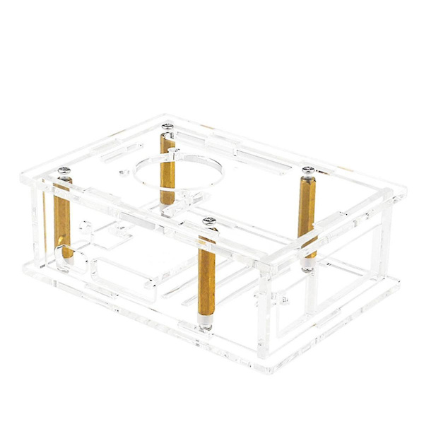För 5 Akryl Case + Kylfläkt + Koppar Värmekylare Transparent Skal Skyddande Case För Pi 5