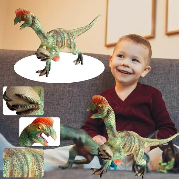 Pojke Present Dinosauriemodell Solid Handmålad Minnesfigur