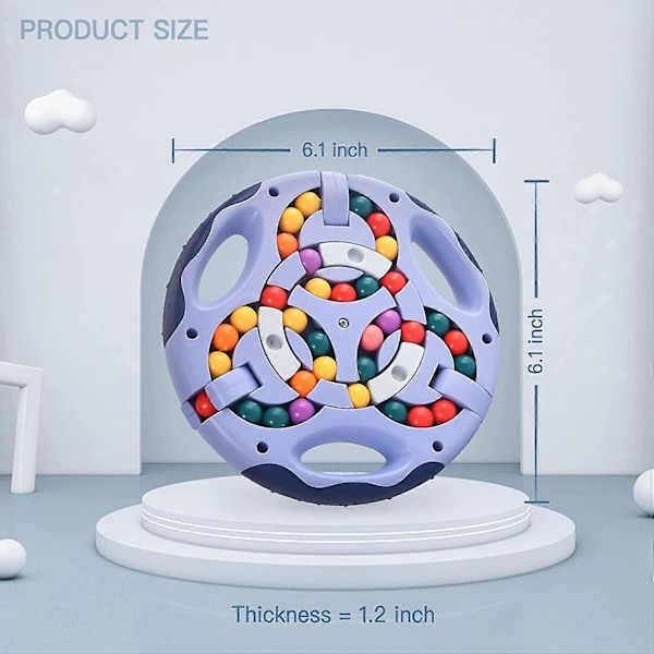 Pop Fidget Leksaker Barnleksaker Roterande Magic Bean Beads Pusselkuber, Sensoriska Leksaker för Autistiska Barn Stress Relief Pussel för Vuxna Figetget Leksaker Ed