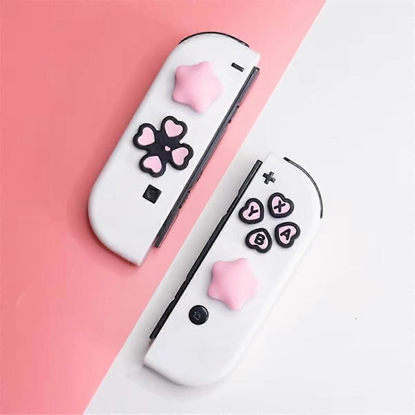 Love Silikon Myk DPad Knapp ABXY Tast Klistremerke Skin Case for Tommelspak Grephette Deksel B