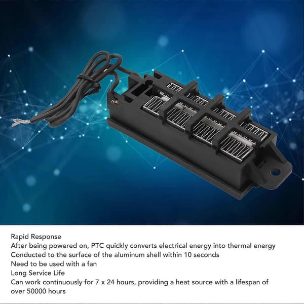 PTC Varmeelement 100W Konduktiv Konstant Temperatur Luftvarmer Keramisk Varmeelement