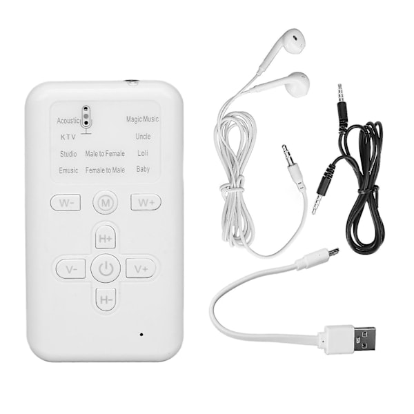 Live Lydkort Stemmeskifter 8 Lydeffekter Plug and Play Håndholdt Mini Stemmeskifter Enhed til Telefoner Tablets PC