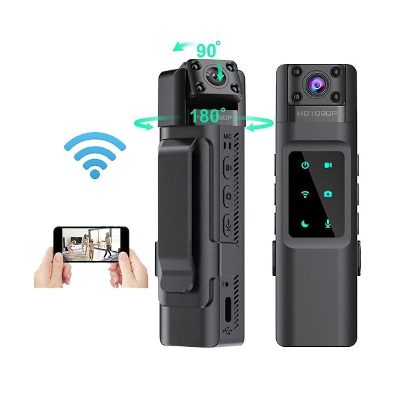 1080p Mini Kamera Bevegelsesdeteksjon Bærbar Digital Wifi Videoopptaker Kroppskamera Nattvisjon Re