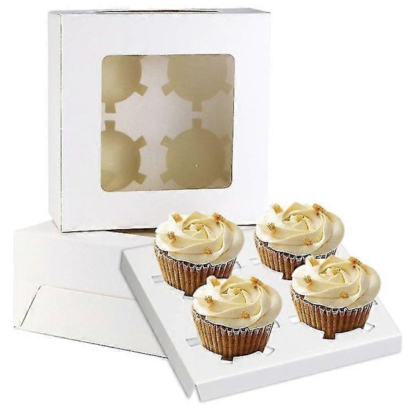 20 stk. Gaveæsker til lyserøde cupcakes Kraftpapir Cookie Gaveæsker Cupcake