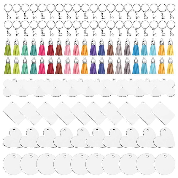 160 Sublimering Blanke Produkter, Sublimering Nøglering Blanke Sæt i Bulk med Varmeoverførsel Blanke Kvast