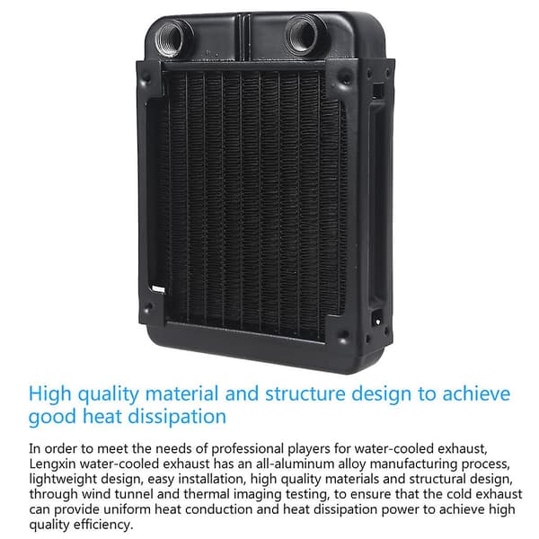 Vandkølet Computer Radiator 10 Rør Aluminium Varmeveksler Væskekøling