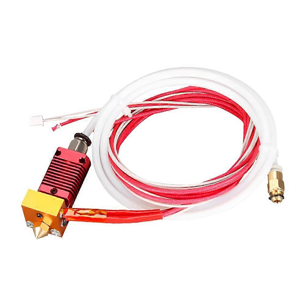 Samlet Hotend Kit til 3/ 3 Pro/CR10 10S Ekstruder Kit 24V 40W med 1 stk. Silikon Dæksel, 5 stk. 0,4 mm