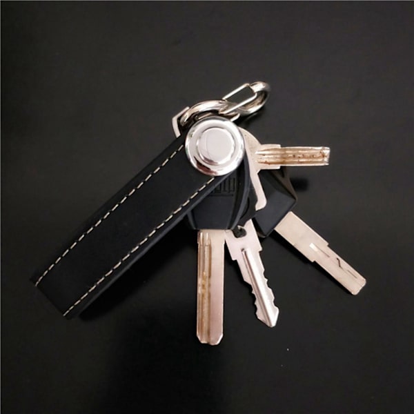 2x Modebilnøglepung Taske Etui Tegnebog Holder Kæde Nøglepung Ring Lomme Nøglearrangør Smart Le