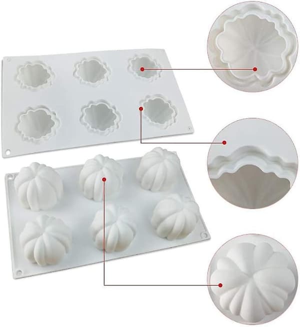 Silikoneforme til bagning af moussekage, 3D-bageforme dessertforme til kager trøffelpudding gelé cheesecake påskedagsgave, Halloween græskar Sh