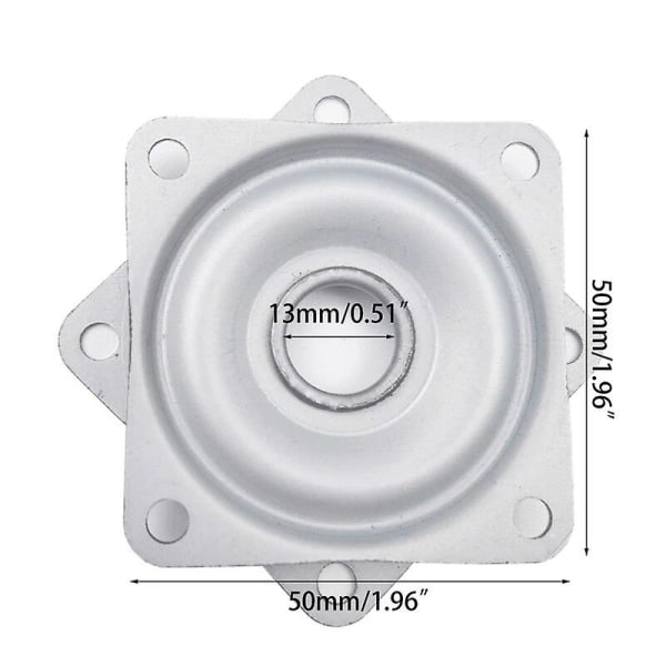 Kvadratisk Rotasjonslagerplate 360 Grader Rotasjonsrulllager Dreieskive Tunge Lagerplater Svingbase