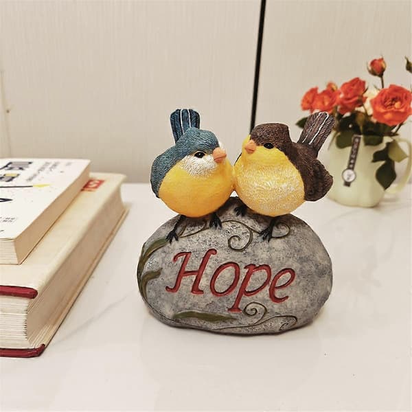 Simuleret Sten Fugl Have Dekoreret Resin Dyrefigurer Statue A