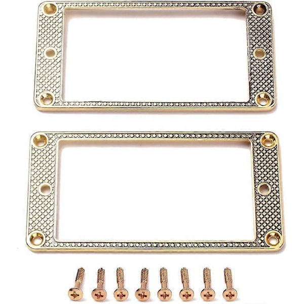2 stk. buede bund Humbucker Pickup Ring Sæt til Guitar Tilbehør, Guld