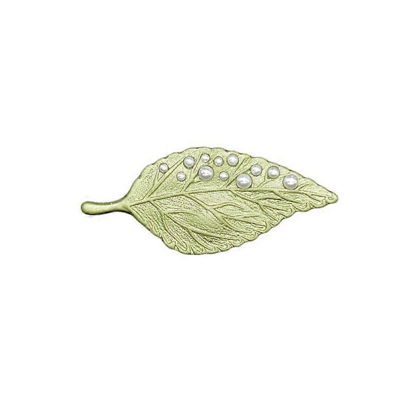 corsage ginkgo blad perle blomst broche kvinde