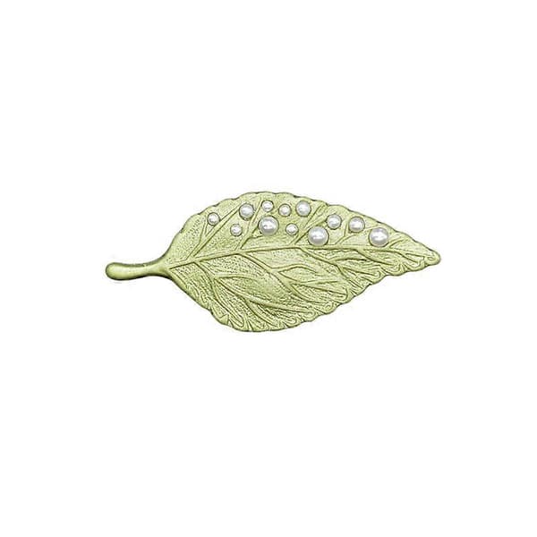 corsage ginkgo blad perle blomst brosje dame