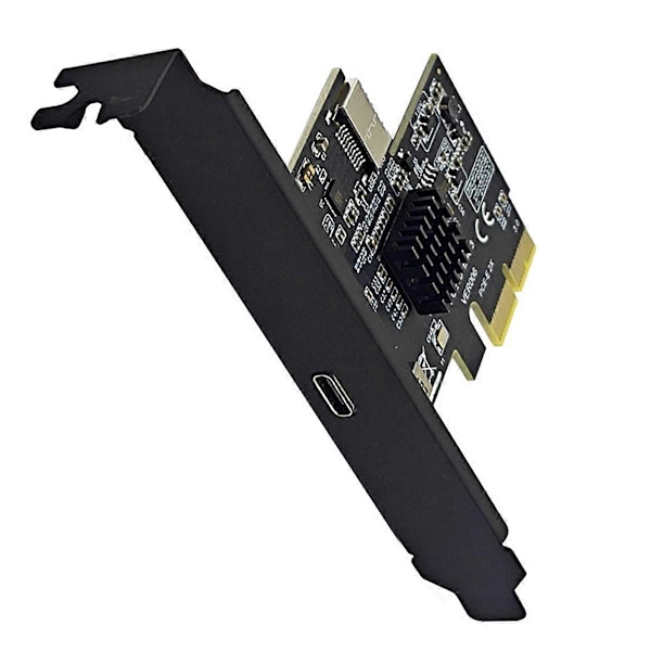 Tilläggskort PCI Express X2 till Typ-E + Typ-C Expansionskort USB3.2 GEN2 10Gbps ASM3142 Chip PCI-E