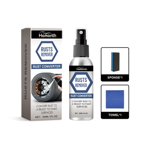 3 stk. Homonth Bil Dæk Rustfjerner Spray - Pletfjerning, Støvforebyggelse, Rustfjerning fra Stålfælge, Polering, Rengøring og Fælg Rustfjerner 3Pcs