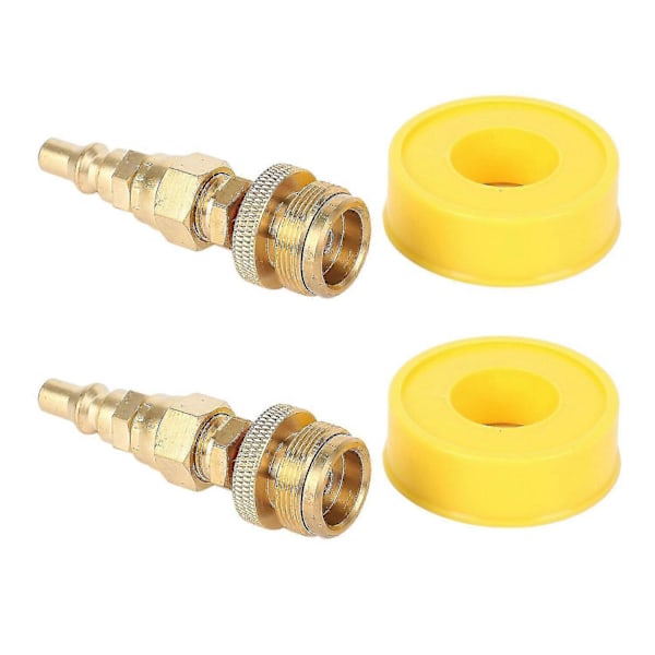 2x 0,45kg Propan Regulator Adapter, 1in -20 Hankontakt Engångscylinder Till 3/8in Hankontakt Flare & 1/4in Snabbkoppling I Lager