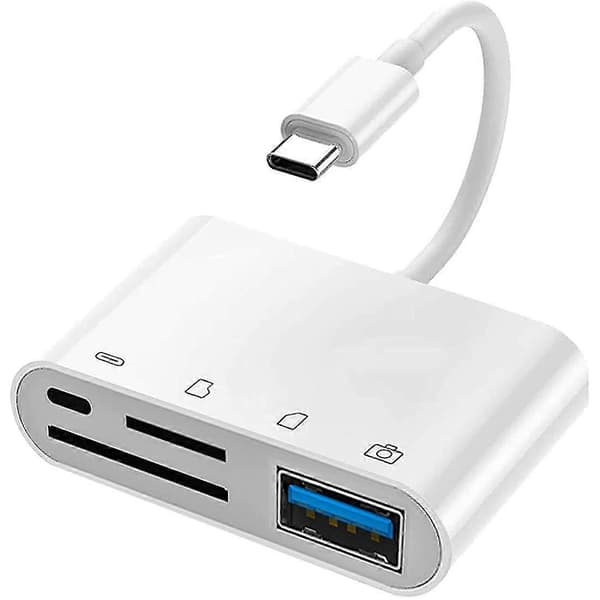 Usb-C SD-kortleser, 4-i-1 Usb Otg-adapter for kamera, telefon