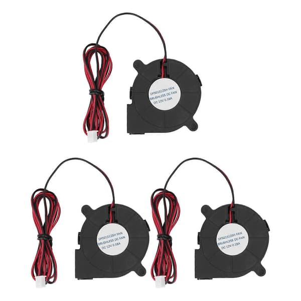 3 stk. Elektronisk Køleventilator 6000RPM Blæser Køler Sæt Kit til Printer DC 12V 0.18A