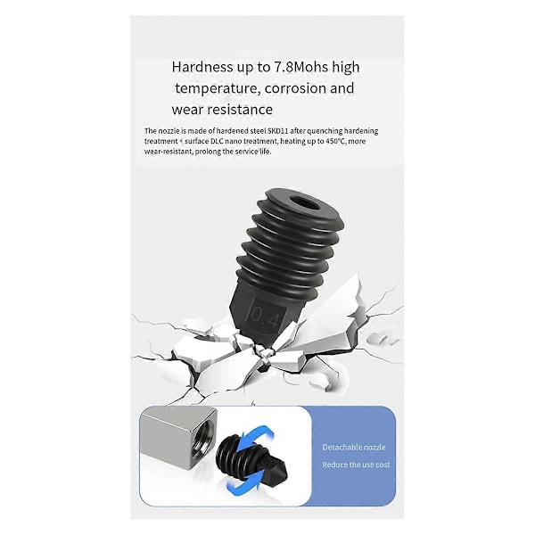 Til Adventurer 5M Serien AD5M Pro Hotend Kit Ny Opgradering 3D Printer Dyse 0.4mm Print
