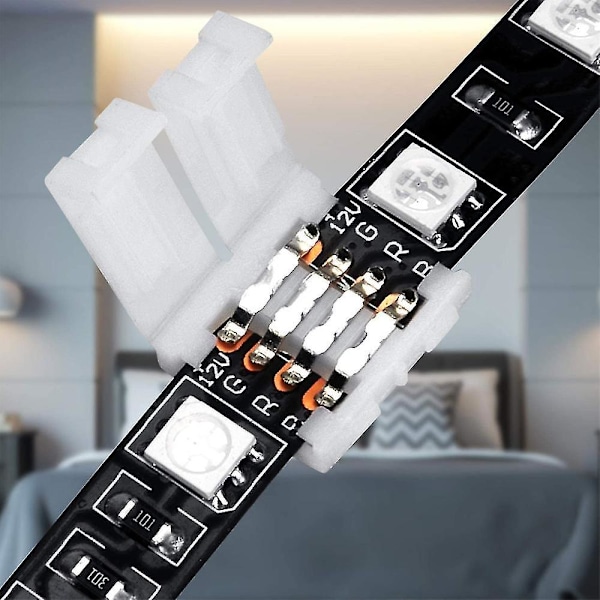 L-formet hurtigkobling [12 stk] for LED-stripelyskobling