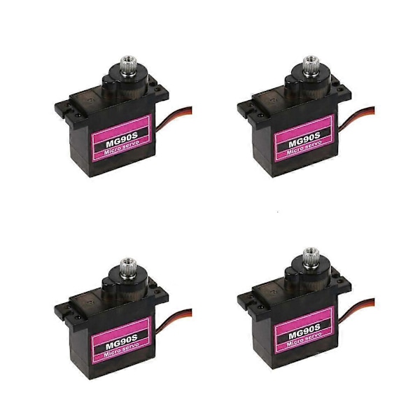4 stk. Mg90S Mikro Metallgir 9G Servo For Rc Fly Helikopter Bil 360