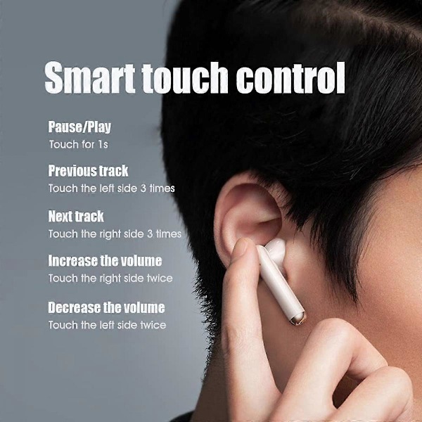 Oprindelige LP1 TWS Bluetooth 5.0 Høretelefoner (Sort) - PC, Android, iPad, iPhoneios, ift Stereo, Grlt Isolation, HIFI Bas