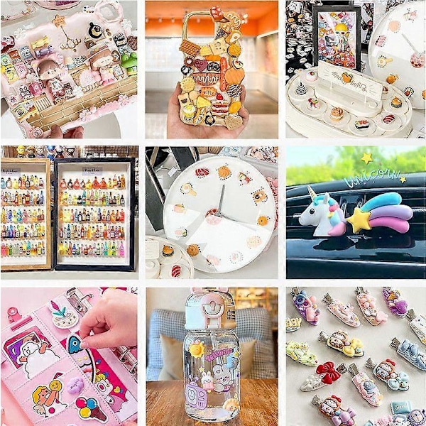 100 KPL DIY-hartsi tarvikkeita puhelinkuorille, kynsille, laukuille ja muistoalbumeille, käsintehdyt kortit Tyyppi 4