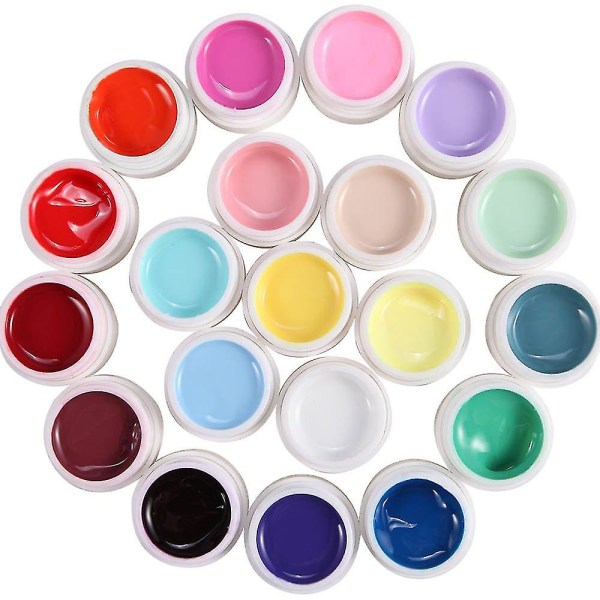 20 farger Lot Gel Uv Range Pr Nail Tip Manicure