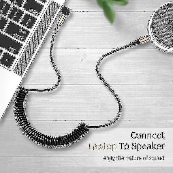 Audiokabel Jack 3,5 mm Aux-kabel 3,5 mm Jack Høyttalerkabel, Bøy Blå Farge