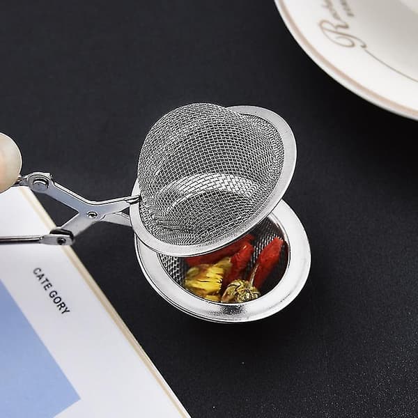 Teinfuser i rostfritt stål. Infuser med behållare för stor kapacitet av örter/örtteer. Klassisk koppinfuser. Teinfuser