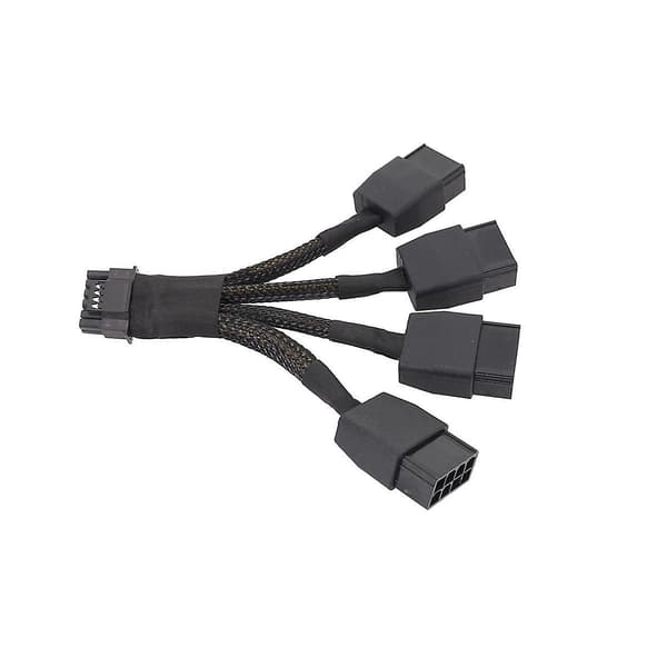 18awg 4x8pin Pci-e Til 16pin(12+4) Pci-e 5.0 12vhpwr Stik 16p Forlængerkabel Til Gpu Rtx4090