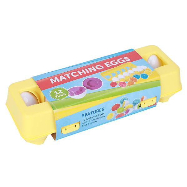 12 stk matchende egg leketøysett barn tidlig pedagogisk anerkjennelse læring leketøy spillform type